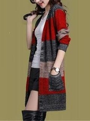 CH5503 Panel Long Cardigan