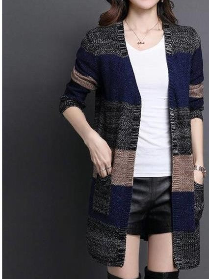 CH5503 Panel Long Cardigan