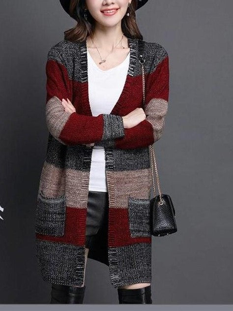 CH5503 Panel Long Cardigan