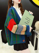 CH5502 CROSS STRIPED PATTERN CARDIGAN