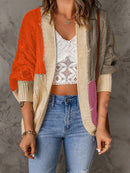 CH5505 Batwing Sleeve Open Front Cardigan