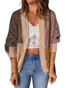 CH5505 Batwing Sleeve Open Front Cardigan