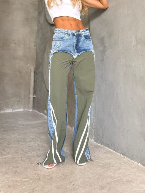 CH5471 Pop out denim joggers