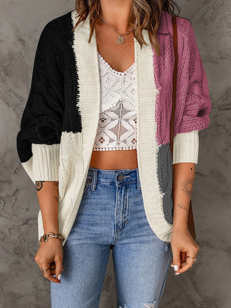 CH5505 Batwing Sleeve Open Front Cardigan