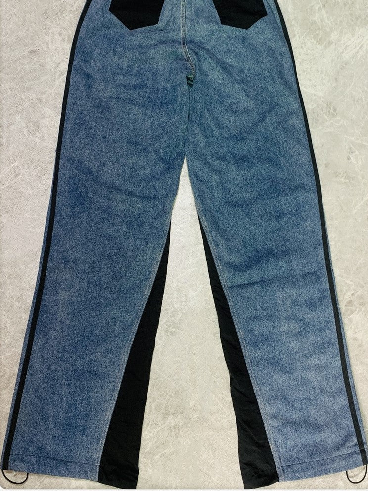 CH5472 Denim contrast drawstring lounge pants